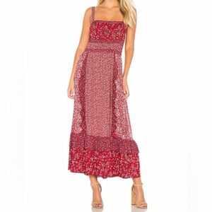 Free People Yesica Floral Maxi Prairie Dress Size 6